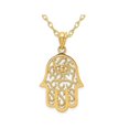 thumbnail image 1 of 14K Yellow Gold Hamsa Pendant Necklace  with Chain, 1 of 4