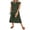 Army Green, variant on Womens Summer Casual Midi Dress Sleeveless Crewneck Loose Split Wrinkle-Free Beach Travel Vacation Long Sundress Small