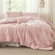thumbnail image 2 of Juego de edredón Bedsure Full Pinch Pleat rosa claro, 4 piezas, 2 of 9