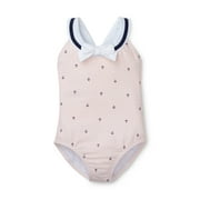 Angle View: Hope & Henry Girls' One-Piece Sailor Swimsuit