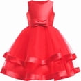 thumbnail image 3 of Sunny Fashion Girls Dress Sleeveless Red Ball Gown Wedding Party Pageant 6 Years, 3 of 6
