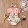 thumbnail image 5 of Liacowi 3PCS Newborn Baby Girl Summer Clothes Floral Romper Jumpsuit Shorts Outfits Set, 5 of 8