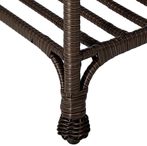 Wicker Lane OTI001-A Outdoor Espresso Wicker Patio Furniture End Table