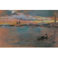 thumbnail image 2 of Whistler, James McNeill 14x11 White Modern Wood Framed Museum Art Print Titled - The Storm Sunset 1879, 2 of 4