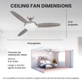 thumbnail image 4 of Ventilador de Techo Elevé Comfort M2 Níquel Cepillado 3 Aspas 52 Pulgadas, 4 of 5