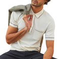 thumbnail image 2 of YDLCAFD T-Shirt Homme Manches Courtes Mode Extérieur Décontracté Tricoté Manches Courtes, 2 of 7