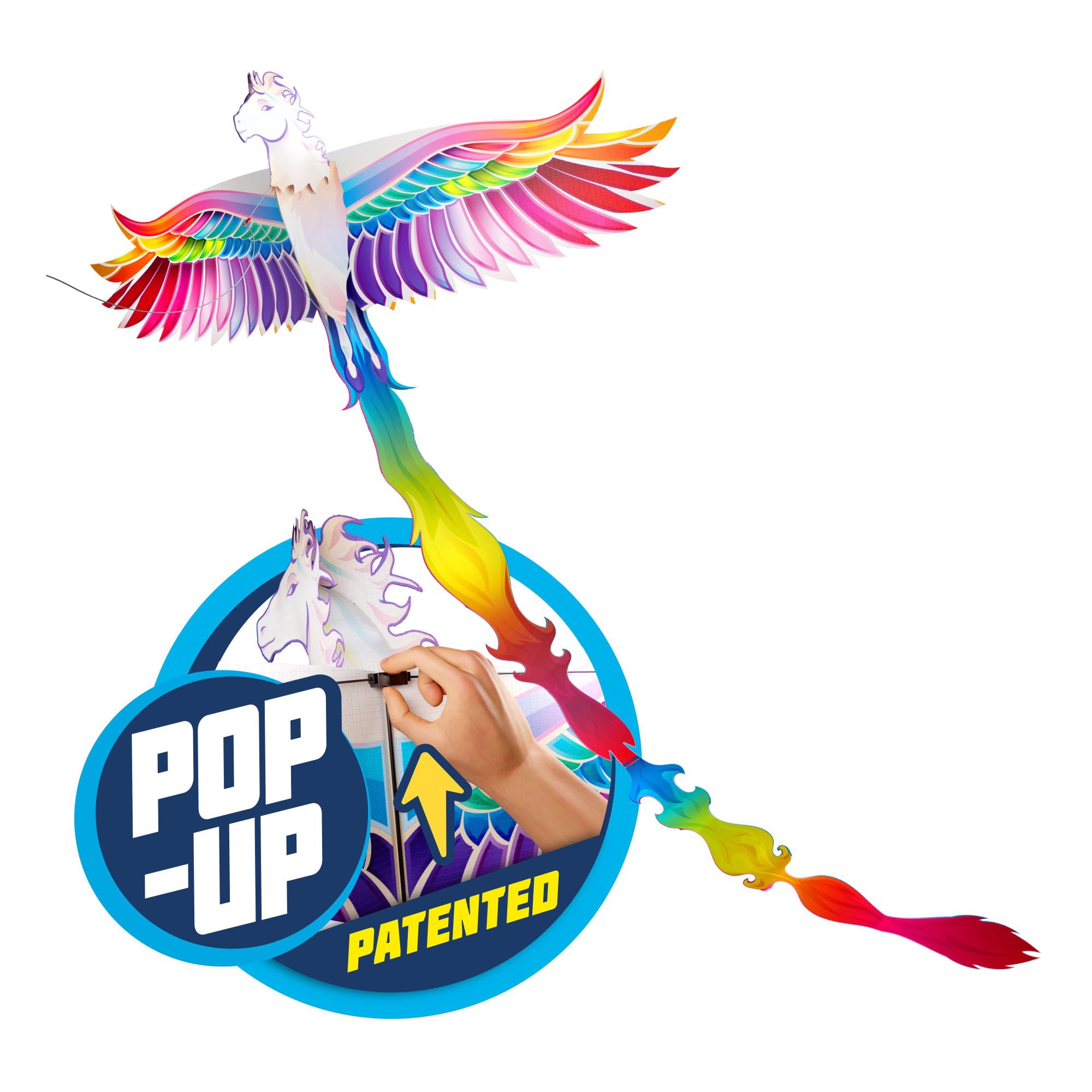 Wicked Kites Ready 2 Fly Pegasus 3D Pop-Up Ripstop Fabric Kite
