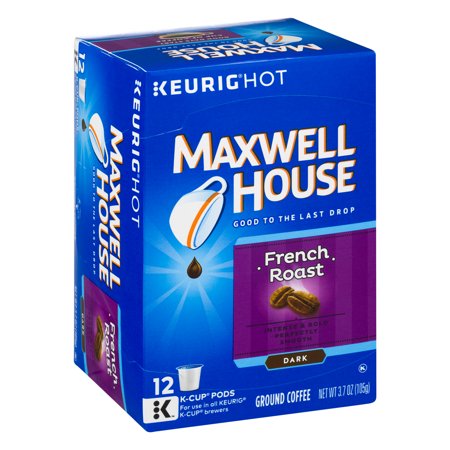 Maxwell House Cafe Collection Single Serve Cups Dark French Roast Coffee, 12 count, 3.7 oz