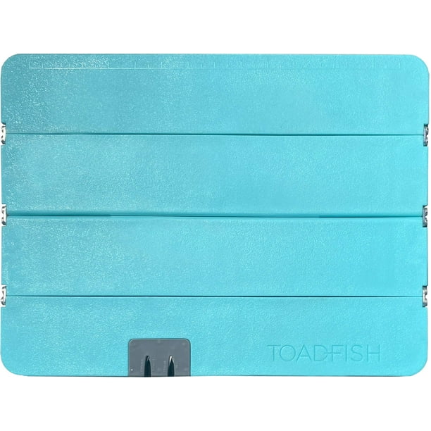 Tabla de cortar plegable con forma de pez sapo de 30 x 41 cm con afilador