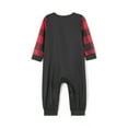thumbnail image 6 of Elippeo Christmas Family Pajamas Matching Set Letter Santa Hat Print Long Sleeve Tops and Plaid Pants Sleepwear, 6 of 10