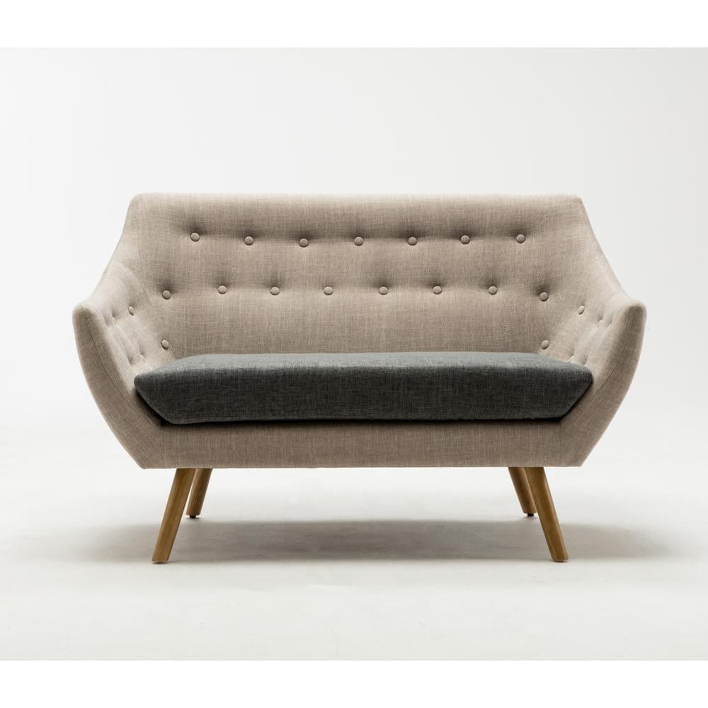 Boraam Kara Loveseat [Light Gray, Dark Gray Seat]