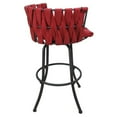 thumbnail image 2 of Metalona Swivel Counter Stool 26" Seat - Red Vinyl - Gray Metal Base, 2 of 3
