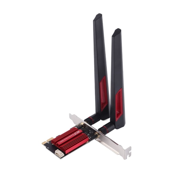 PCIE WiFi Card, Powerful Coverage WiFi Card 7260AC Pro Plug and Play PCB 2.4G 5G with 2 10dBi Gain for Desktop Computer