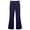 Navy, variant on Girls Solid Pants School Uniform Casual Fall Winter Elastic Waist Flared Leg Bottom