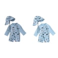 thumbnail image 1 of (Lot de 2) Rinsvye Maillot de Bain Complet pour Enfants avec Capuche Animal Océan Manches Longues Protection Solaire pour Bébés et Tout-Petits Tenue de Plage, 1 of 5