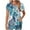 Blue, variant on DDAPJ pyju Womens Boho Floral Tops Petal Short Sleeve Summer Casual Tunic Shirts Loose Fit Crewneck Pleated Blouse Blue XL