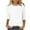 White, variant on Gnshining Knit Ribbed Sweatshirt for Women 3/4 Sleeve Crew Neck Casual Tunic Pullover Fall Fashion Loose Solid Color Tops