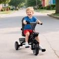 thumbnail image 3 of AILEEKISS 8-in-1 Kids Tricycle with Parental Bar, Folding Ride Trike for Child 1-6 Years, Grey, 3 of 10
