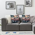 thumbnail image 2 of nygtbtfer Set of 4 Throw Pillow Covers Pillow Covers American Flag Red White Blue Cushion Covers Pillow Cases Home Outdoor Decorations White, 2 of 7