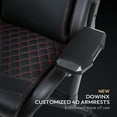 thumbnail image 2 of Dowinx Gaming Chair 4D Armrest Ergonomic Computer Chair Office PU Leather with Massage Footrest Black, 2 of 7
