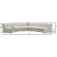 thumbnail image 4 of Meridian Furniture Infinity Cream Velvet 5pc. Modular Sectional, 4 of 4