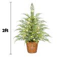 thumbnail image 3 of 2FT/3FT/4FT PreLit Green Artificial Christmas Tree, Warm White LED Lights Twinkling Glow, Realistic Tabletop Tree PreAssembled Holiday Decor for Home Apartment Entryway Indoor Display, 3 of 4