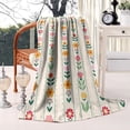 thumbnail image 2 of Pioneer Flower Floral Print Pattern Blanket,Comfortable Soft Flannel Throw Blanket,All Season,Warm Lightweight Blankets for Sofa Bed Couch Living Room Chair,40"x50", 2 of 4
