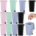 thumbnail image 2 of 12 Pcs Mini Desk Trash Cans, Tiny Garbage Bins with Lids, Small Swing Top Waste Baskets, Tabletop Plastic Trash Containers, Unique Trash Pen Holders for Office, Homes, 2 of 6