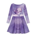 thumbnail image 5 of DISNIMO Galaxy Axolotl Dress for Girls 11-12 Long Sleeve Dresses for Girls Purple Dress Long Sleeve Swing Dress Girls Kids Dress Fall Skater Dress Girls Cute Long Sleeve Dresses Girl Kids, 5 of 6