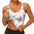 thumbnail image 4 of Lsque Funny Chicken Printed Women'S Sports Bra, Compression, Moisture Wicking, High-Impact Sports Bra For Women,Supportive sports bra-Medium, 4 of 9