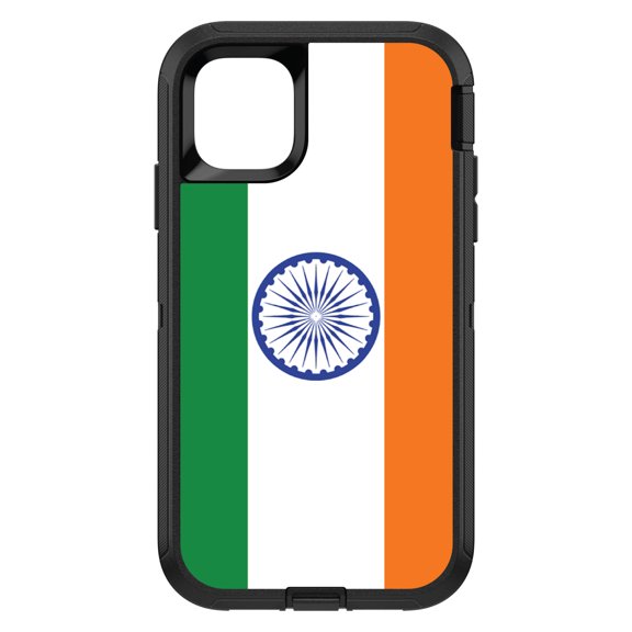 DistinctInk Custom SKIN / DECAL compatible with OtterBox Defender for iPhone 11 Pro MAX (6.5" Screen) - India Flag Indian - Show Your Love of India