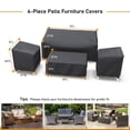 thumbnail image 2 of Outdoor Furniture Covers 4-Piece Set - Heavy Duty Waterproof Patio Sofa Covers for Sectional Sets, All-Weather Protected Table Cover, Black, 2 of 7