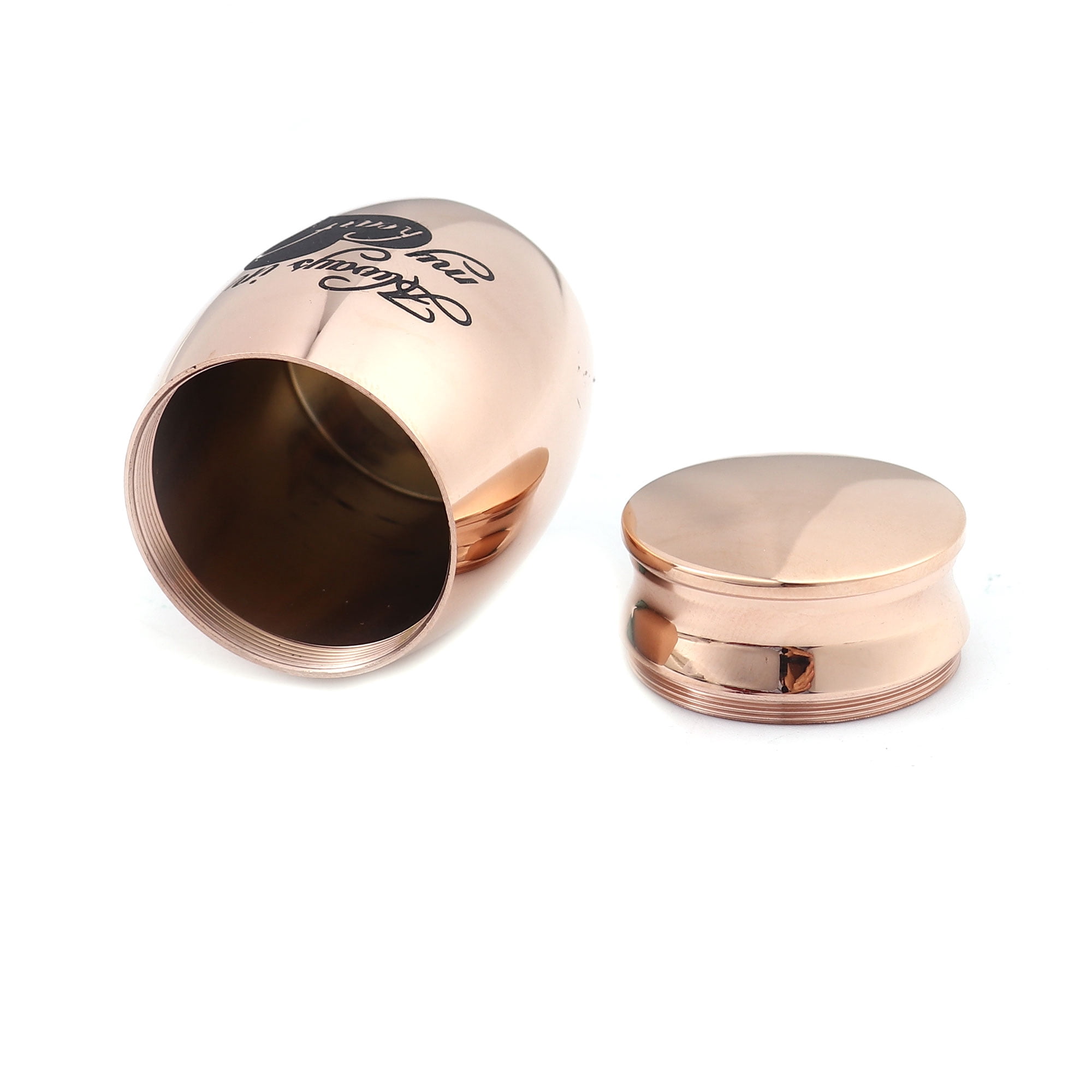 Always in my Heart Cremation Mini Urn, Small Memorial Urn Keepsake for Ashes, Memorial Urn for Pets, Mini Urn for Cremated Ashes, Memorial Ashes Urn [Always in my Heart, Rose Gold, No Engraving]