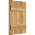 thumbnail image 2 of 16 1/8"W X 22"H Timbercraft Three 5 3/8" Boards Joined Board-N-Batten Shutters, Rough Sawn Western Red Cedar (Per Pair), 2 of 13