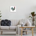 thumbnail image 3 of Stupell Industries Floral Patterned Rooster Animals & Insects Painting White Framed Art Print Wall Art, 12 x 12, 3 of 9