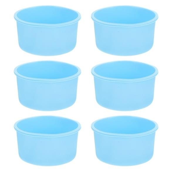LITINKIMI 6pcs Silicone Bakeware Safe for Food Use Blue for Home Use
