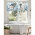 thumbnail image 7 of Blue Coastal Ocean Kitchen Valances for Windows Sea Turtle Coral Valance Curtains&nbsp; for Kitchen /Living Room/Bedroom/ Bathroom Decor, 54"x18 " ,Rod Pocket 1 Panel,, 7 of 7
