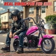 thumbnail image 3 of Electric Dirt Bike for Kids, 24V Motor Kids Dirt Bike, Cuoote 250W Ride On Motorcycle up to 15 mph, 150 lb Max Weight, Twist Throttle, Power Display, Rear Suspension, Hand Brake, 3 of 7