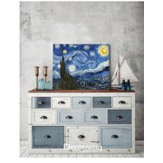 DecorArts Starry Night Van Gogh Canvas Wall Art for Home Decor, 20x16 in