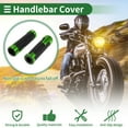 thumbnail image 3 of Unique Bargains 7/8" 22mm 15/16" 24mm Motorcycle Hand Grips Cover Kit Non Slip Aluminum Alloy Rubber Handlebar Cover for Motorcycle Scooter Bicycle ATV Green 1 Set, 3 of 7