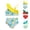 Yellow, variant on HAOTAGS Swimsuit Sets for Girls Size 6/7,Quick-Dry Rash Guard Top with Matching Bottom Printed 2PC Swimwear Yellow