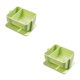thumbnail image 4 of Soporte de esponja de maquillaje ABS autoadhesivo Minnieouse 2 compartimentos Verde 2Conjunto, 4 of 6