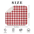 thumbnail image 4 of Red and White Plaid Pattern Dish Drying Mat for Kitchen 1 Pack, Ultra Absorbent Microfiber Dishes Drainer Mats,16"x18", 4 of 6