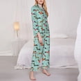 thumbnail image 3 of Balery Christmas Dachshund Conjunto de Pijama con Estampado para Mujer, Conjunto de Dos Piezas con Manga Larga, Ropa de Dormir Suave con Bolsillos, Pijamas Cómodos-XX-Large, 3 of 7