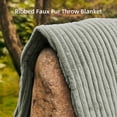 thumbnail image 3 of GOTCOZY Electric Blanket Heated Throw 50''X60''- Ribbed Faux Fur Heated Blanket with 4 Heating Level & 3 Hour Auto Off Heating Blanket, ETL&FCC Certified Machine Washable(Gray), 3 of 13