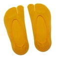 thumbnail image 4 of Calcetines invisibles para mujer, para fiesta en casa, sandalias de dos dedos, chanclas Amarillo, 4 of 9