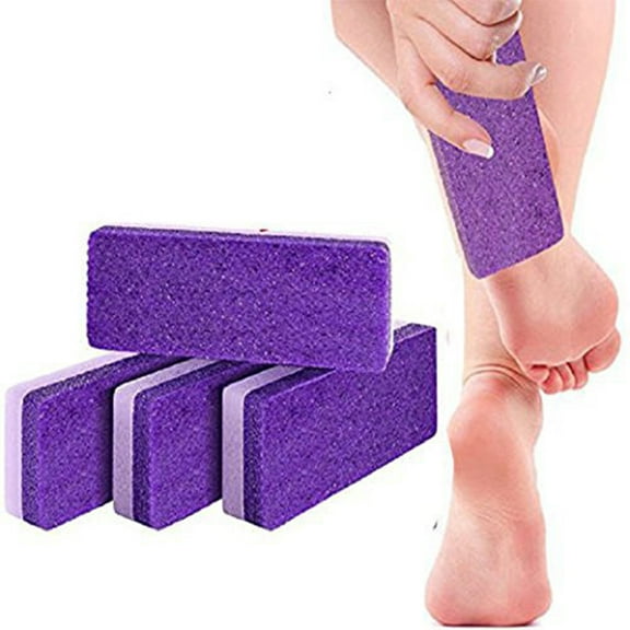 Travelwant 4Packs Disposable Pedicure Scrubber Callus Remover Pumice Stone for Foot Care Purple Coarse