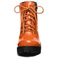 thumbnail image 3 of Unique Bargains Bottines de Combat à Talon Bloc à Bout Rond à Fermeture Éclair Latérale pour Femmes, 3 of 6