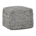 thumbnail image 1 of Pemberly Row Pouf Transitionnel 18 Pouces en Tissu Recyclé pour Intérieur et Extérieur Gris, 1 of 5