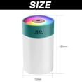 thumbnail image 2 of Mini Humidifier, 260ml Small Cool Mist Humidifier with Colorful LED Night Light, USB Personal Desktop Humidifier for Car Office Home Travel, Auto Shut-Off, 2 Mist Modes, QuietGreen, 2 of 7